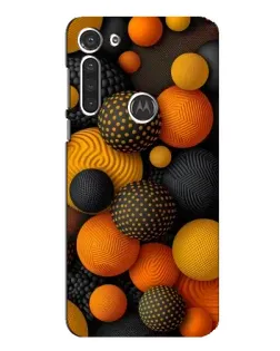 Чехол для Motorola MOTO G8 с картинкой «Объемные оранжевые сферы»