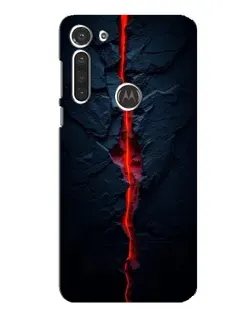 Чехол для Motorola MOTO G8 с картинкой «Kрасная лавовая трещина»