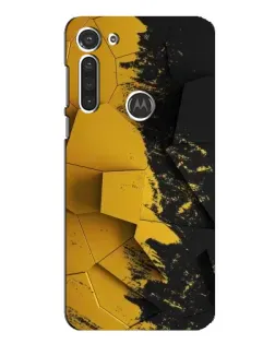 Чехол для Motorola MOTO G8 с картинкой «Золотые осколки геометрии»