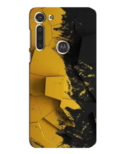 Чехол для Motorola MOTO G8 с картинкой «Золотые осколки геометрии»
