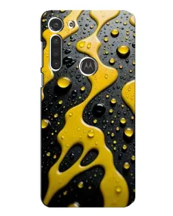 Чехол для Motorola MOTO G8 с картинкой «Жидкое желтое золото»