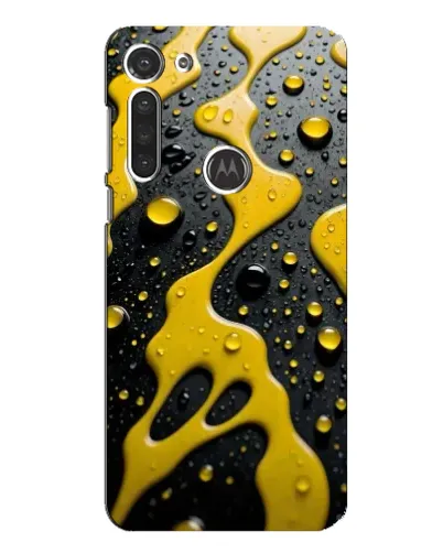 Чехол для Motorola MOTO G8 с картинкой «Жидкое желтое золото»