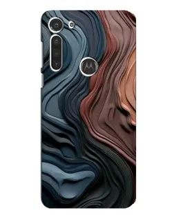 Чехол для Motorola MOTO G8 с картинкой «Цветные волны каньона»