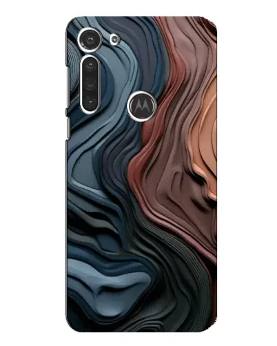Чехол для Motorola MOTO G8 с картинкой «Цветные волны каньона»