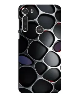 Чехол для Motorola MOTO G8 с картинкой «Объемная темная решетка»