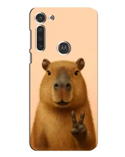 Чохол для Motorola MOTO G8 з картинкою «Капібара вікторія»
