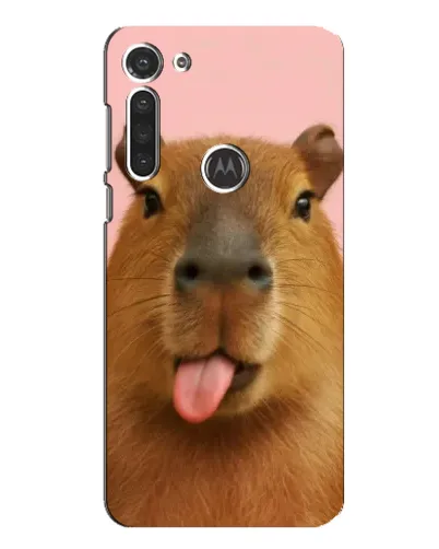 Чохол для Motorola MOTO G8 з картинкою «Капібара з язиком»