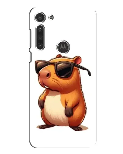Чохол для Motorola MOTO G8 з картинкою «Капібара в окулярах»