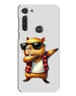 Чохол для Motorola MOTO G8 з картинкою «Капібара репер даб»