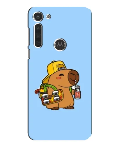 Чохол для Motorola MOTO G8 з картинкою «Капібара на скейті»