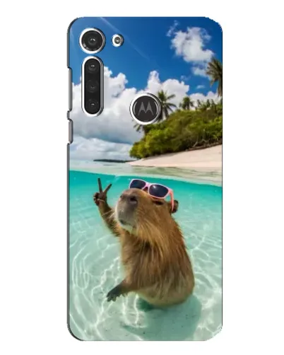 Чохол для Motorola MOTO G8 з картинкою «Капібара на морі»