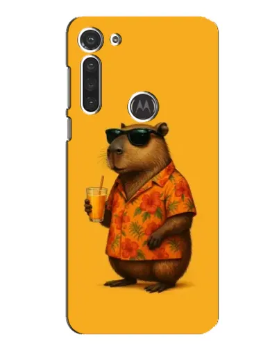 Чохол для Motorola MOTO G8 з картинкою «Капібара на відпочинку»