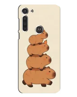 Чохол для Motorola MOTO G8 з картинкою «Вежа з капібар»