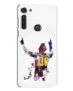 Чохол для Motorola MOTO G8 з картинкою «Акварельний Мессі Барселона»