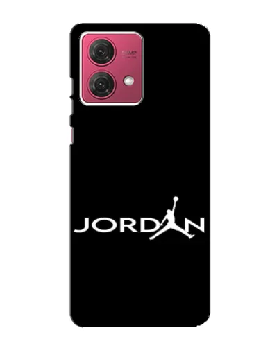 Чехол для Motorola MOTO G84 с картинкой «Jordan White Logo»