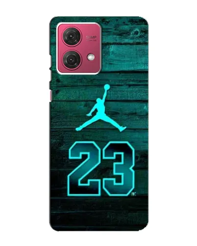 Чехол для Motorola MOTO G84 с картинкой «Jordan Cyan 23»