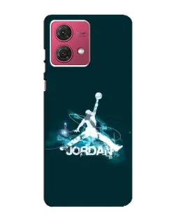 Чехол для Motorola MOTO G84 с картинкой «Jordan Blue Fire»