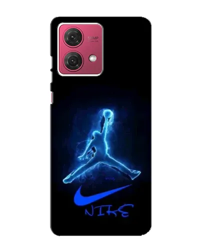 Чехол для Motorola MOTO G84 с картинкой «Jordan Neon Blue»