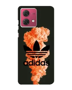 Чехол для Motorola MOTO G84 с картинкой «Оранжевый дым Adidas»