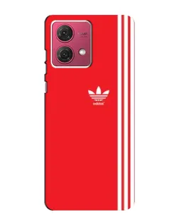 Чехол для Motorola MOTO G84 с картинкой «Красный минимализм Adidas»
