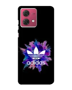 Чехол для Motorola MOTO G84 с картинкой «Взрыв красок Adidas»