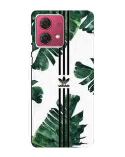 Чехол для Motorola MOTO G84 с картинкой «Пальмовые листья адидас»