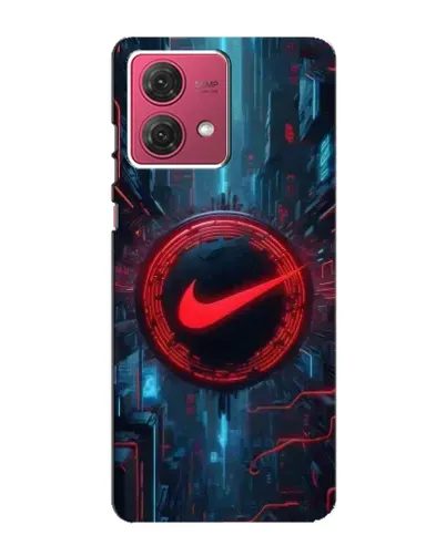 Чехол для Motorola MOTO G84 с картинкой «Техногенный стиль Nike»
