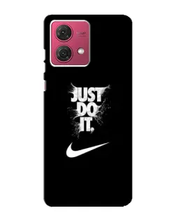 Чехол для Motorola MOTO G84 с картинкой «Текстовый принт Nike»