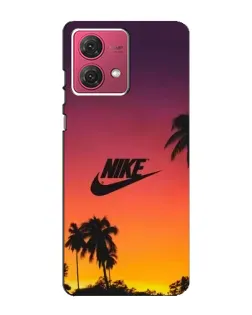 Чехол для Motorola MOTO G84 с картинкой «Nike на закате солнца»