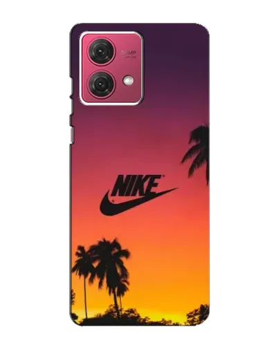 Чехол для Motorola MOTO G84 с картинкой «Nike на закате солнца»