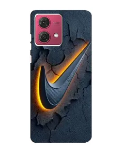 Чехол для Motorola MOTO G84 с картинкой «Объемный логотип Найк»