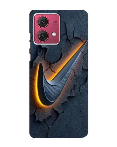 Чехол для Motorola MOTO G84 с картинкой «Объемный логотип Найк»