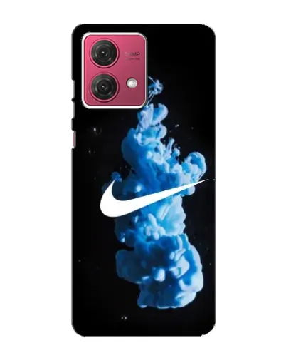 Чехол для Motorola MOTO G84 с картинкой «Nike и синий дым»
