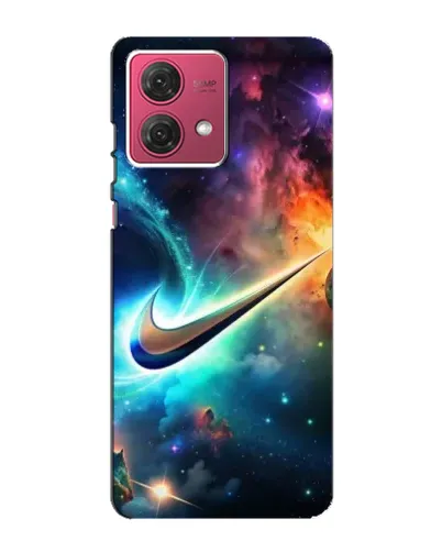 Чехол для Motorola MOTO G84 с картинкой «Космический Nike Swoosh»