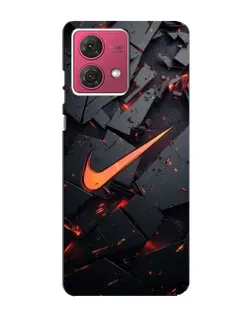 Чехол для Motorola MOTO G84 с картинкой «Nike — эффект разломов»