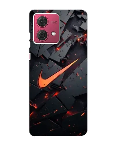 Чехол для Motorola MOTO G84 с картинкой «Nike — эффект разломов»