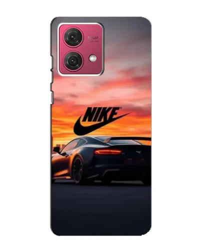 Чехол для Motorola MOTO G84 с картинкой «Nike и суперкар»