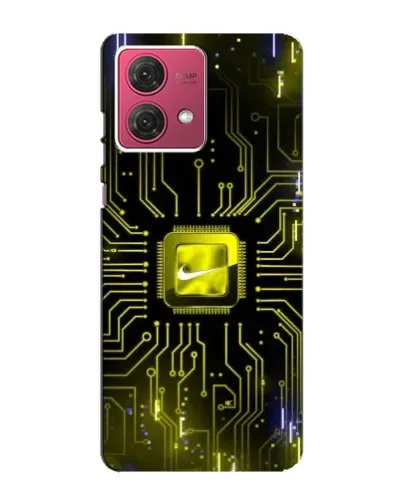 Чехол для Motorola MOTO G84 с картинкой «Nike — золотая искра»
