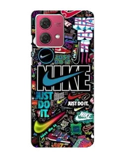 Чохол для Motorola MOTO G84 з картинкою «Яскравий колаж Nike»