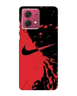 Чохол для Motorola MOTO G84 з картинкою «Червоні бризки Nike»