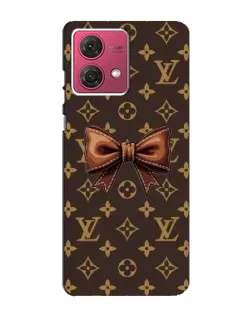 Чехол для Motorola MOTO G84 с картинкой «LV с бантом»