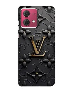 Чехол для Motorola MOTO G84 с картинкой «Кожаная текстура LV»