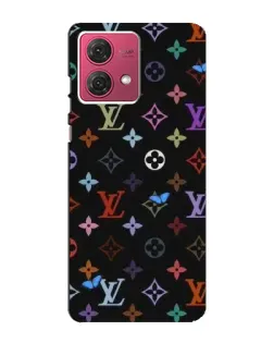 Чехол для Motorola MOTO G84 с картинкой «Цветная монограмма LV»