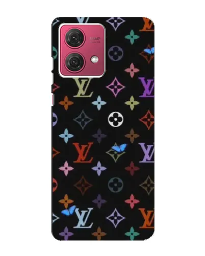 Чехол для Motorola MOTO G84 с картинкой «Цветная монограмма LV»