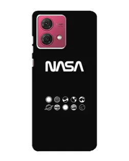 Чехол для Motorola MOTO G84 с картинкой «NASA — технический принт»