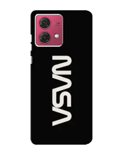 Чехол для Motorola MOTO G84 с картинкой «NASA — вертикальный логотип»