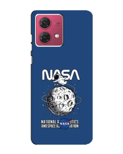 Чехол для Motorola MOTO G84 с картинкой «NASA — лунная миссия»