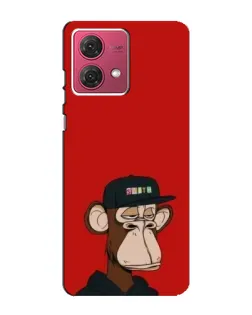 Чехол для Motorola MOTO G84 с картинкой «Bored Ape — красный фон» Чехол для Motorola MOTO G84 с картинкой «Bored Ape — красный фон»