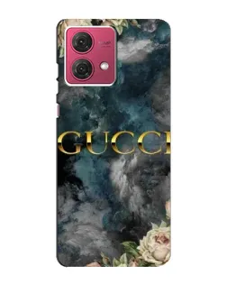 Чехол для Motorola MOTO G84 с картинкой «Абстрактные цветы Gucci»