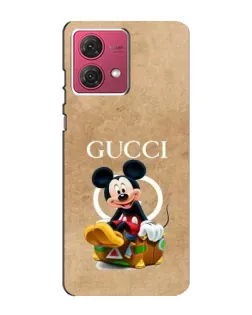 Чехол для Motorola MOTO G84 с картинкой «Микки Маус Gucci — крафт»